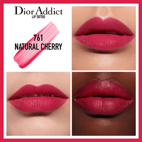 dior lip tattoo 761 swatch|REVIEW Dior Addict Lip Tattoo, 761 Natural Cherry.